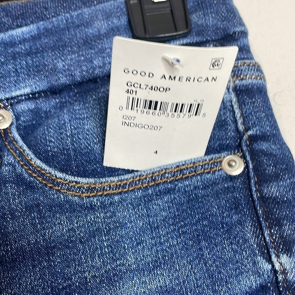 Good American | Women’s Good Classic Distressed Jeans in Indigo Size 27 NWT - Picture 4 of 8